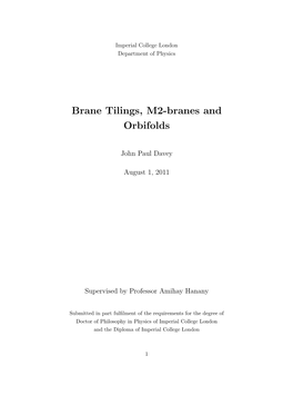 Brane Tilings, M2-Branes and Orbifolds