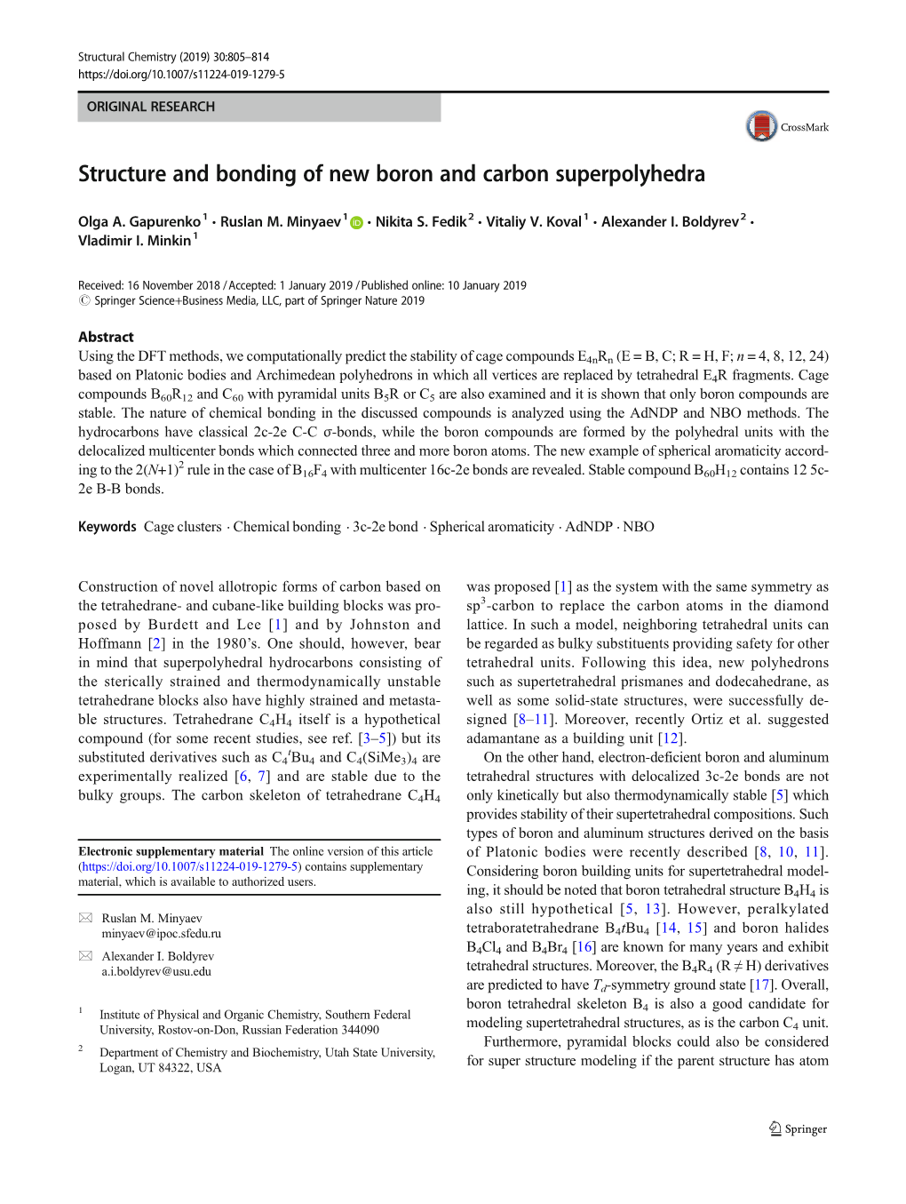 Structure and Bonding of New Boron and Carbon Superpolyhedra