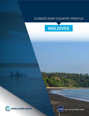 Climate Risk Country Profile: Maldives (2021): the World Bank Group and the Asian Development Bank