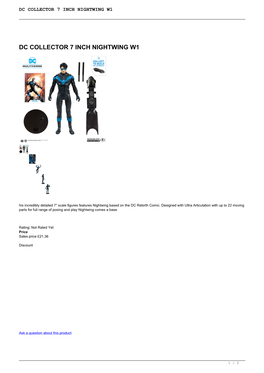 Dc Collector 7 Inch Nightwing W1