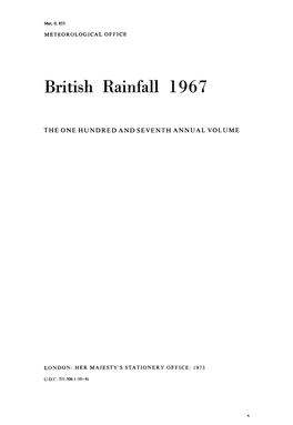 British Rainfall 1967