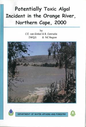 Potential Toxic Algal Incident in the Orange River Northern Cape 2000