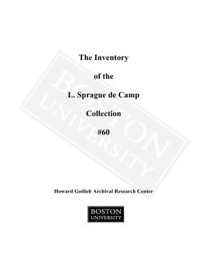 The Inventory of the L. Sprague De Camp Collection