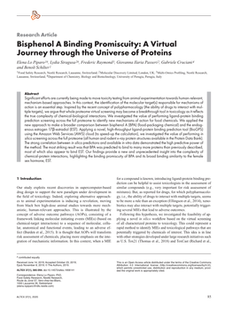 Bisphenol a Binding Promiscuity