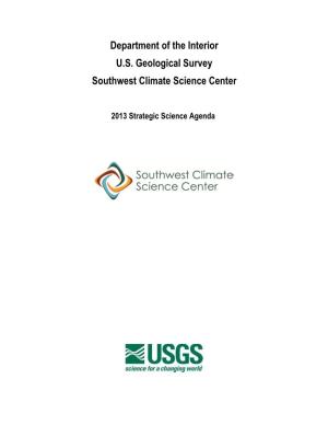 SW CASC Science Agenda 2013-2018