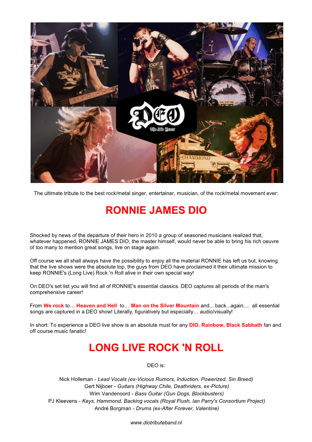 Ronnie James Dio Long Live Rock 'N Roll