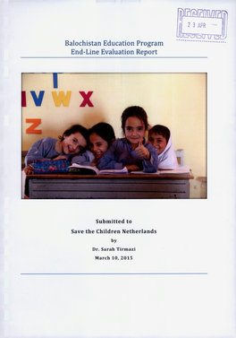 Balochistan Education Program End-Line Evaluation Report