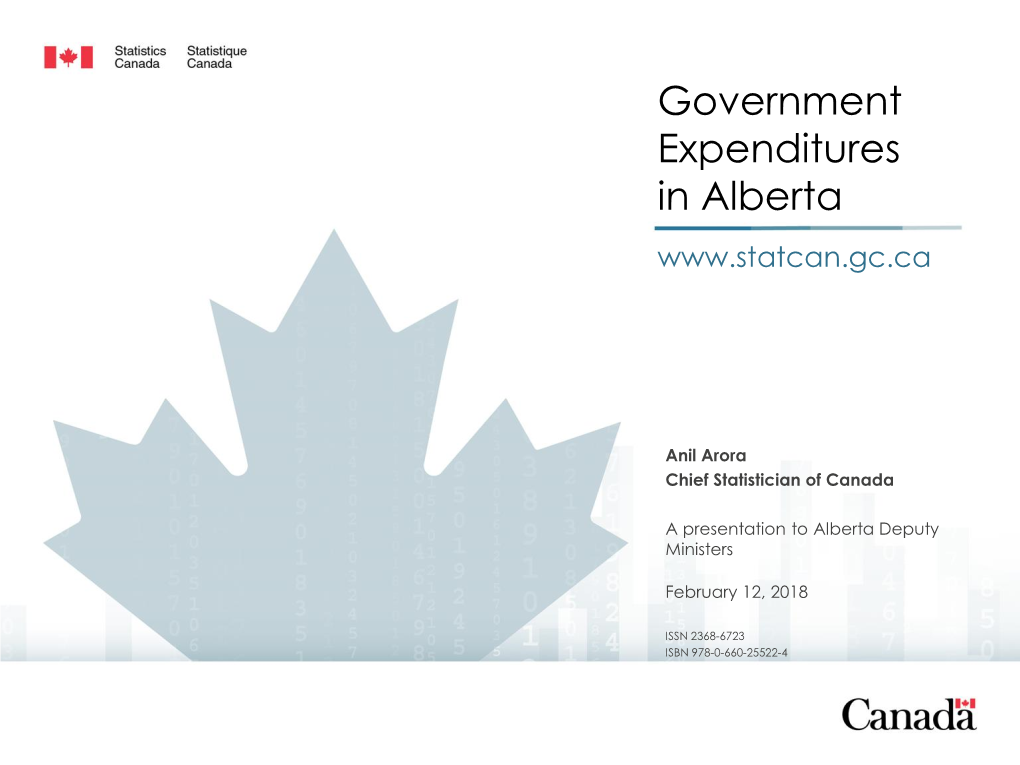 Government Expenditures in Alberta