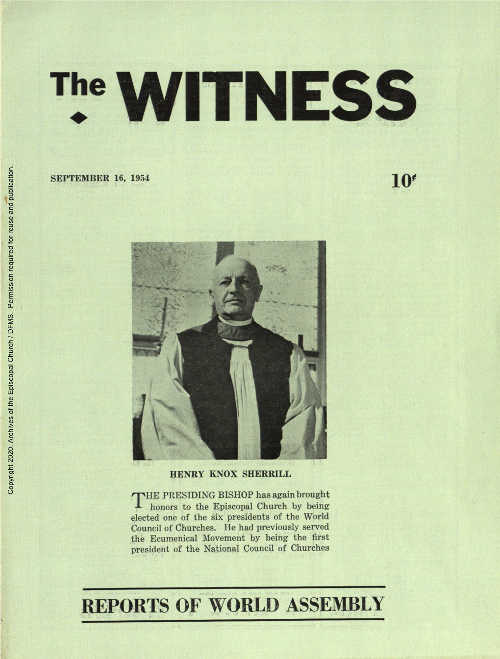 1954 the Witness, Vol. 41, No. 43