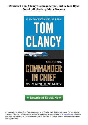 Download Tom Clancy Commander in Chief a Jack Ryan Novel Pdf Book