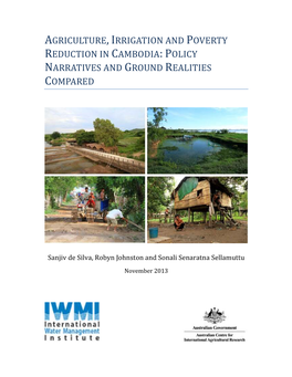Agriculture, Irrigation and Poverty Reduction in Cambodia