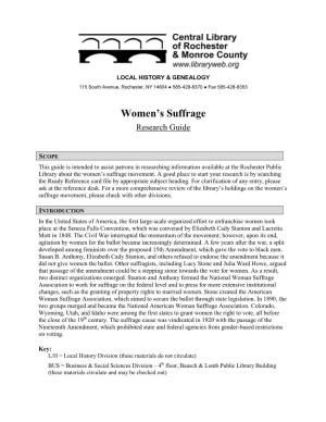 Woman Suffrage