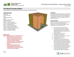 Wood Tornado Shelter - Construction Guide November 2018