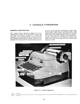 V. Console Typewriter