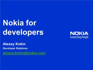 Nokia for Developers