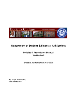 Department of Student & Financial Aid Services