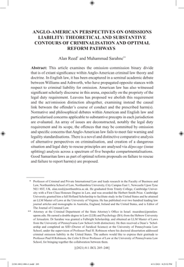 Theoretical and Substantive Contours of Criminalisation and Optimal Reform Pathways