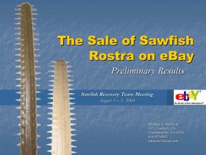 The Sale of Sawfish Rostra on Ebay
