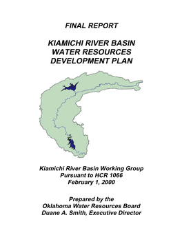 Kiamichi River Basin Water Resources Development Plan
