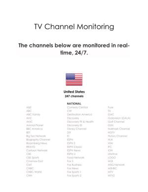 TV Channel Monitoring