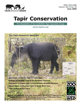 Tapir Conservation the Newsletter of the IUCN/SSC Tapir Specialist Group