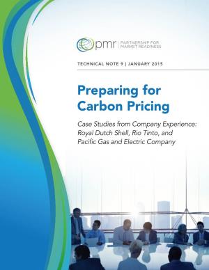 Preparing for Carbon Pricing: Case Studies from Company Experience