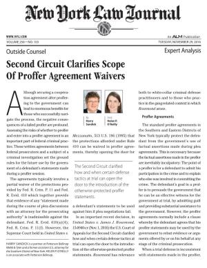 Second Circuit Clarifies Scope of Proffer Agreement Waivers