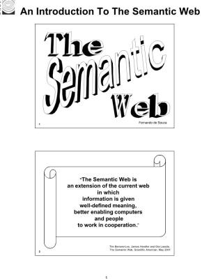 An Introduction to the Semantic Web