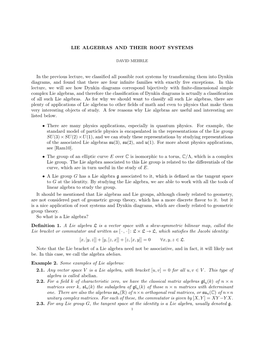Lie Algebras and Their Root Systems