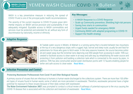 YEMEN WASH Cluster COVID-19 Bulletin 1 October 2020