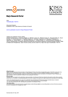 Epidemiology of Pediatric Medical Emergencies at the Kindu Reference General Hospital (HGRK): State of Affairs and Perspectives