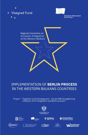 Implementation of Berlin Process in the Western Balkans Countries