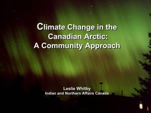 Climate Change in the Canadian Arctic