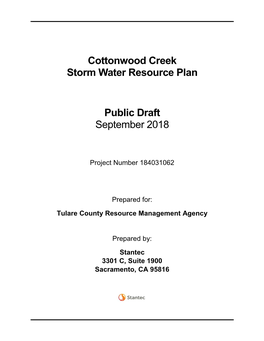 Tulare SWRP Public Draft