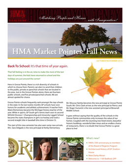 HMA Market Pointes: Fall News