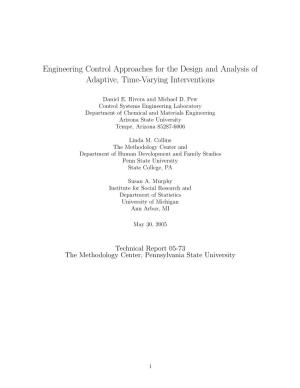 Technical Report 05-73 the Methodology Center, Pennsylvania State University