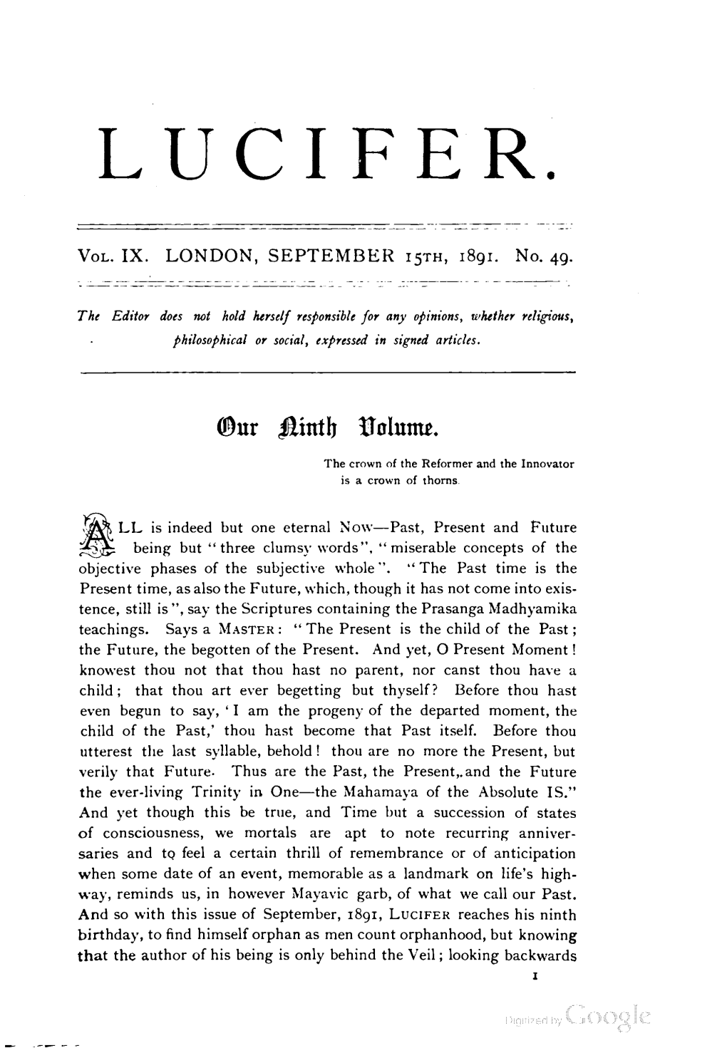 Lucifer V9 N49 September 1891