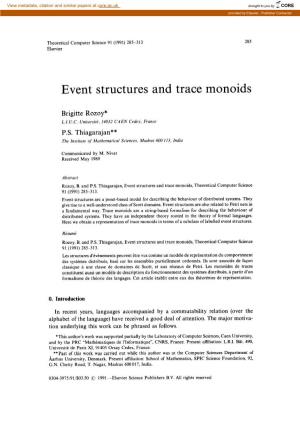 Event Structures and Trace Monoids
