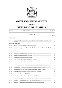 Government Gazette Republic of Namibia