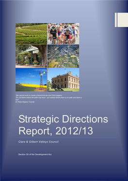 Strategic Directions Report, 2012/13 – Clare & Gilbert Valleys Council 1