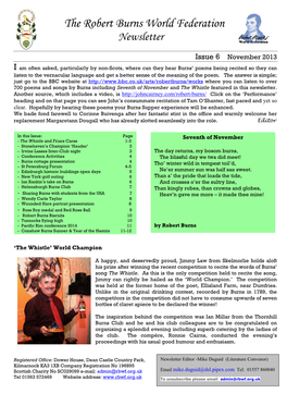 RBWF Newsletter November 2013