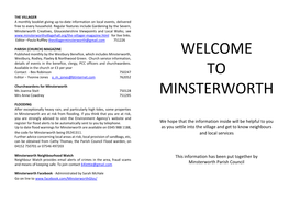 Welcome to Minsterworth Leaflet