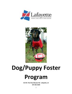 Dog/Puppy Foster Program