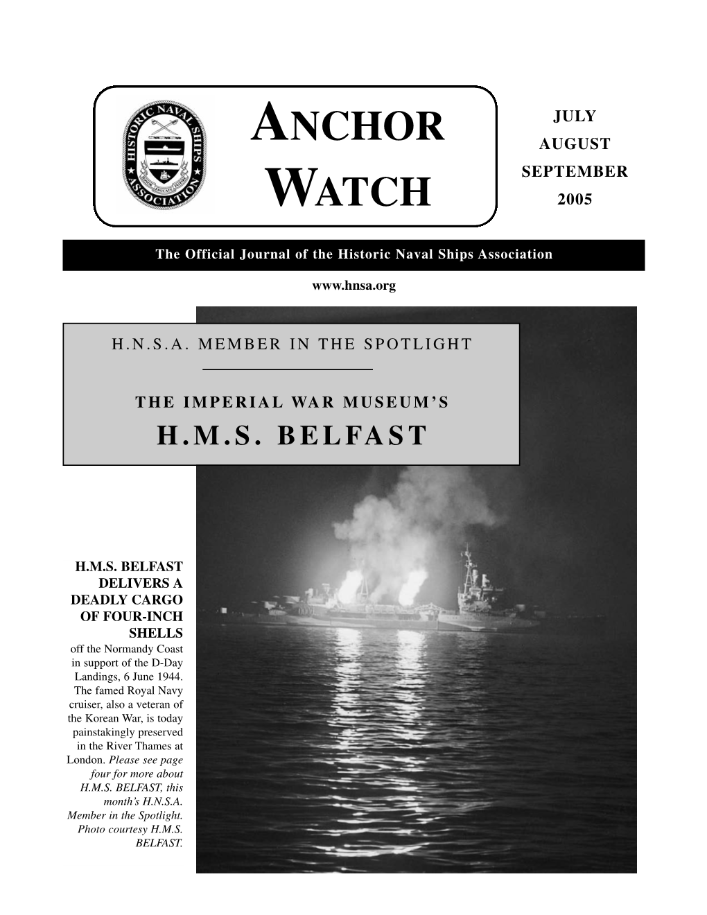 Summer 2005 HNSA Anchor Watch.Qxd