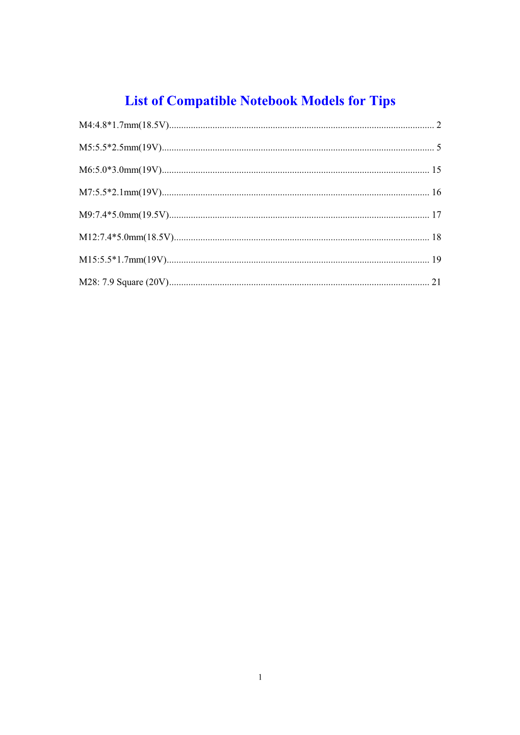 List of Compatible Notebook Models for Tips