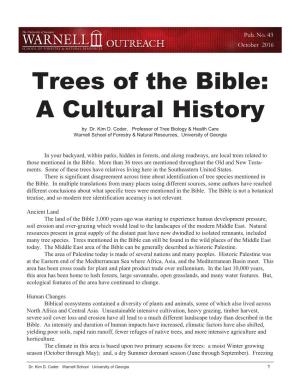 Trees of the Bible: a Cultural History by Dr