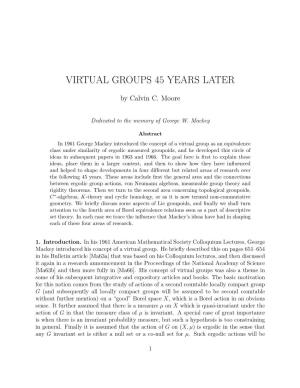 Virtual Groups 45 Years Later