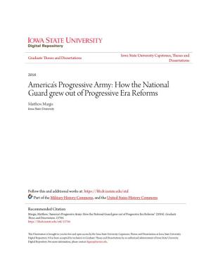 How the National Guard Grew out of Progressive Era Reforms Matthew Am Rgis Iowa State University