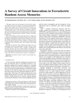 A Survey of Circuit Innovations in Ferroelectric Random-Access Memories