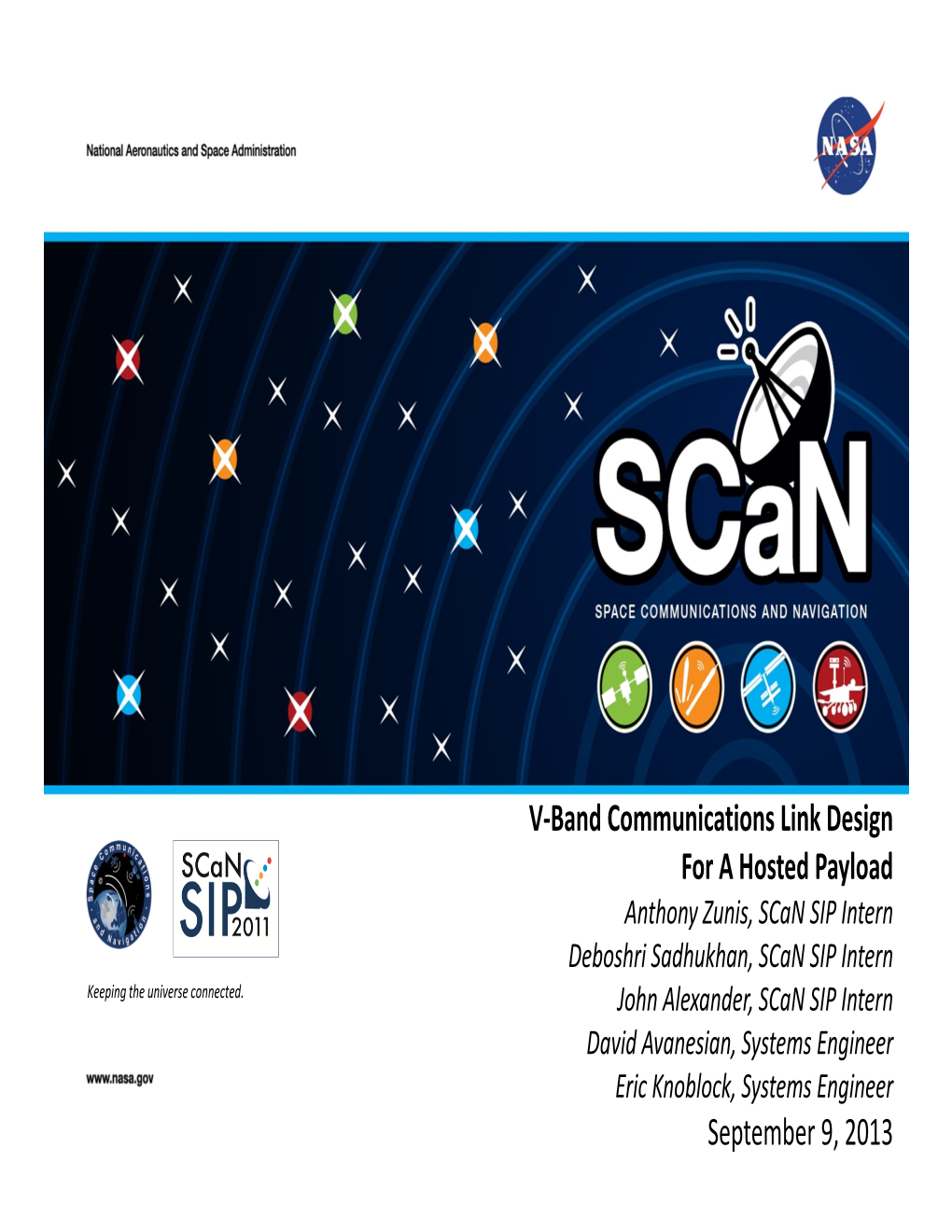 V-Band Communications Link Design for a Hosted Payload September 9